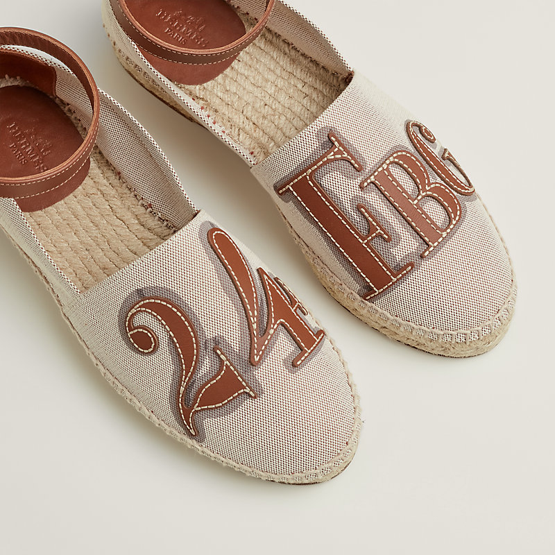 【HERMES】Costanza espadrilles サンダル 在庫確認願います HERMES エルメス エズ サンダル レディース39 ブラック カーフ